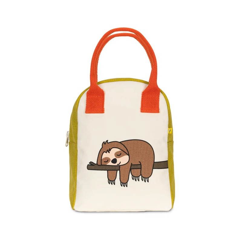 Fluf Zipper Lunch Bag (Various Designs), Gingham Blue