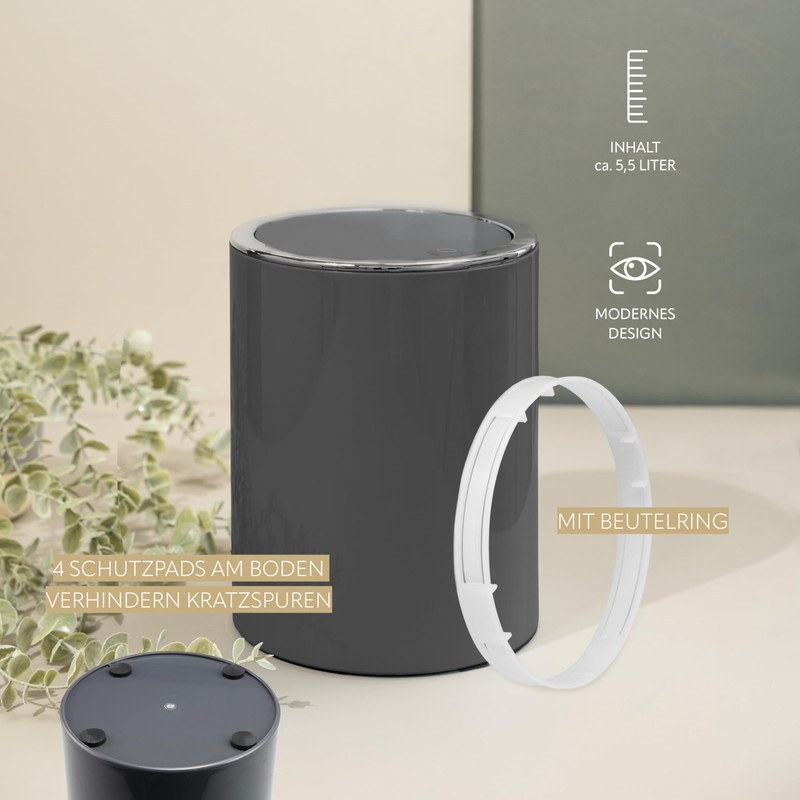 bremermann Bathroom Range SAVONA - Cosmetic Bin with Swing Top,