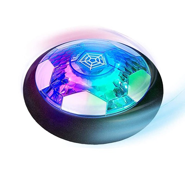 Hover Football Kids Toys,Air Power Soccer Ball with LED Light & Protective Foam Bumper,Indoor Outdoor Hover Ball Game Gifts for Age 3 4 5 6 7 8-12 Year Old Boys Girls