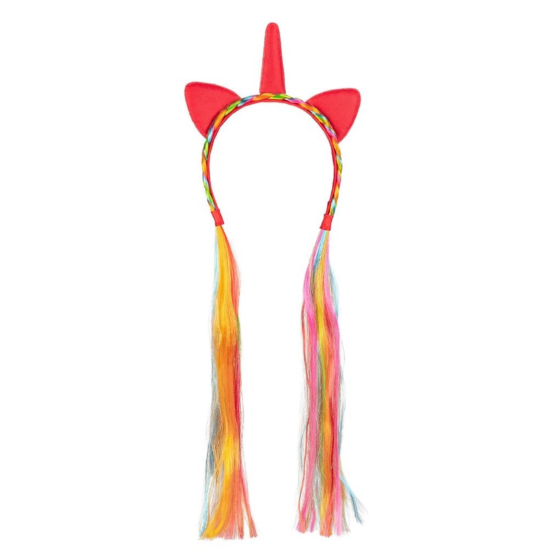 Boland 04528 Unicorn Tiara with Synthetic Hair and Sequins, Headband