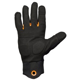 Fiskars Axe and Tool Gloves Work Gloves Touch Screen Compatible Thumb and Finger Pads Faux Leather/Mesh Size 12 Black/Orange 1071151