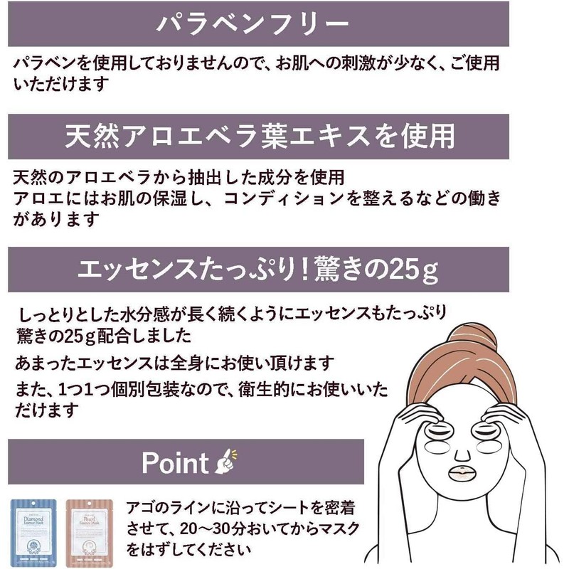 Sanyo Bussan Diary Leaf Essence Mask, Individually Packaged, Hotel Specifications,