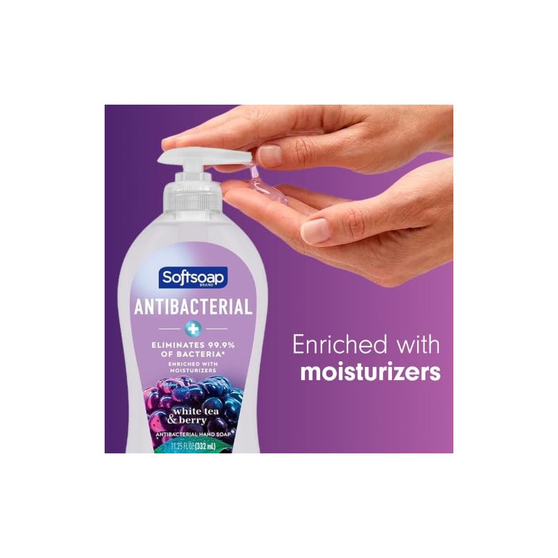 Softsoap Jabón de manos líquido antibacteriano, té blanco y fusión
