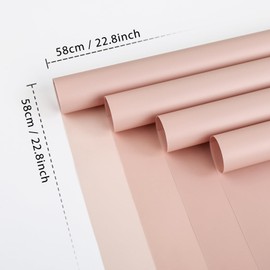 NESCCI 20 Sheet Flower Wrapping Paper - Waterproof Floral Bouquet Wrapping Paper, Florist Supplies Packaging Paper for Wedding Birthday Gift DIY (Lotus Pink)