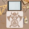 FINGERINSPIRE Viking Warrior Rune Axe Stencil 11.8x11.8Inch Viking Themes Stencils