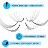 Gemerry Pre-Fanned Volume Eyelashes, Ready-to-Use Fan Eyelash Extension, 5D, 8-15