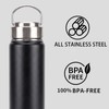 Vacuum All Stainless Steel Insulated Water Bottle 24OZ - Black