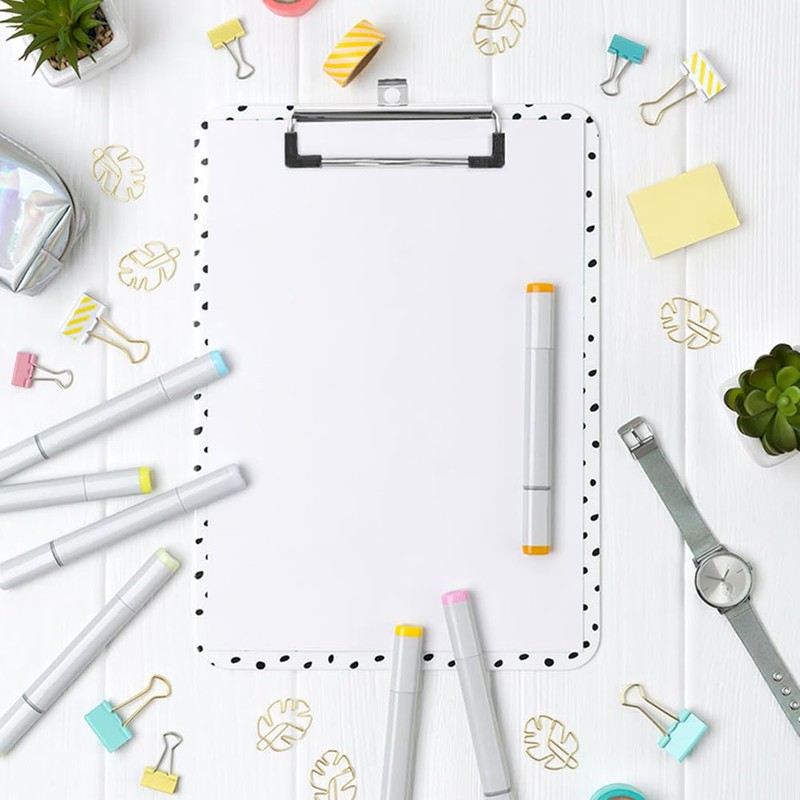 MAGICLULU Set of 10 Metal Clipboard Clips with Rubber Grip