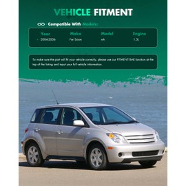 SCITOO Glossy Black Roof Spoiler Body Kit Compatible with 2004-2006 for Scion xA Rear Window Roof Spoiler Splitter Chin Exterior Diffuser