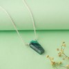 Natural Malachite Coffin Shape Necklace, Polished Gemstone, Healing Crystals, Gift