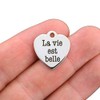 Bohemian Findings Life Stainless Steel Charm - Life is Beautiful