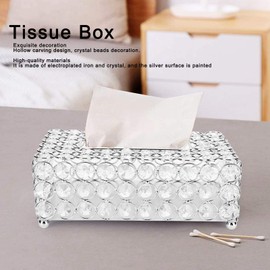 Nikou Crystal Tissue Box Tissue Box Office Table Accessories Tissue Box Holder Wedding Decoration