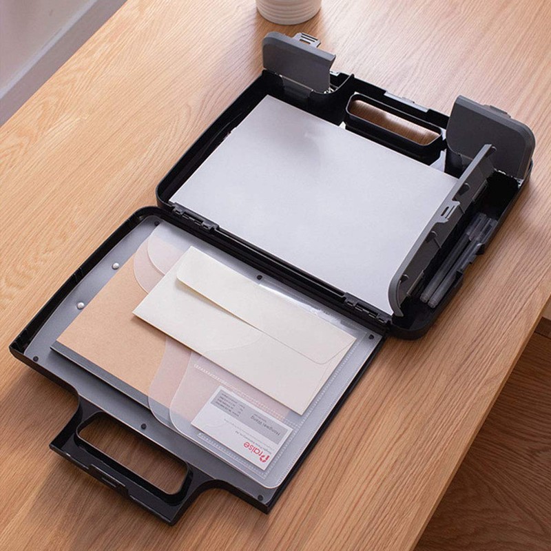 Portable Clipboard Storage Plastic Case for A4 Sizes, Clipboard with