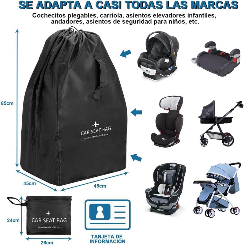 Bolsa de Viaje Universal Impermeable con Correa para Asiento Coche