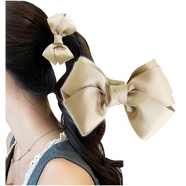 Herbeluemily Banana Clip, Ribbon, Hair Clip, Hair Ornament, Clip, Hair Accessories, Adult, Beige