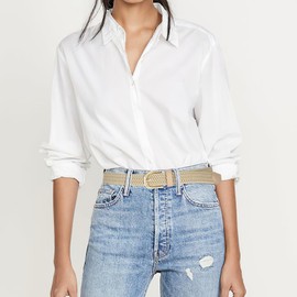 SANSTHS 2 Pack Women Woven Stretch Belt Elastic Braided Belt Men Women for Jeans and Dress, Black and Khaki, L