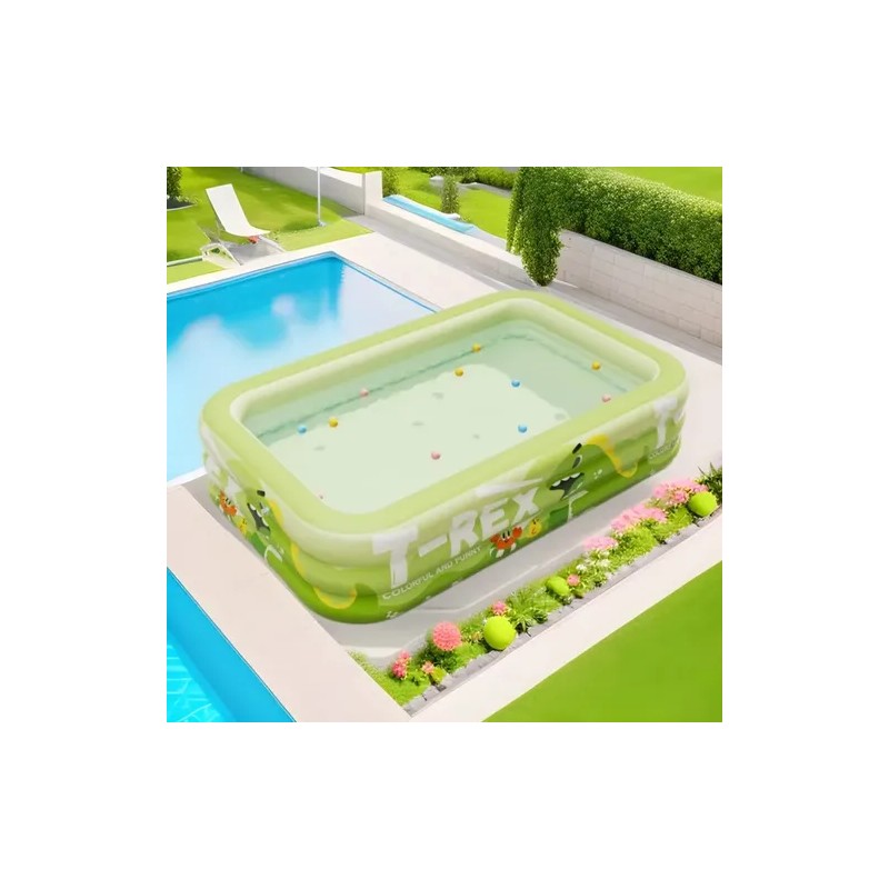 Alberca Inflable Big For Ninos, 210 Cm, Pvc, Dinosaurios