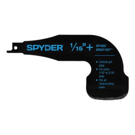 Spyder Grout Remover Tool, Accessory for Reciprocating Saws, for Grout Joints 1/16-3/16" (100263)