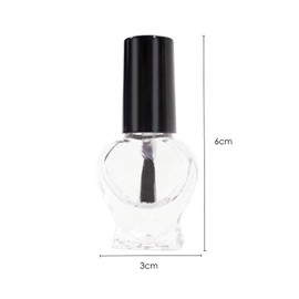 TRIXES 6x Empty Heart Shaped Nail Varnish Bottles