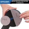 PMIQSA 50 Pcs 125mm Sanding Discs, Hook and Loop Mesh