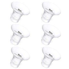 6Pcs Breast Pump Flange Insert 18mm Compatible with Momcozy/Spectra/Medela/eufy/Elvie/Lansinoh/Paruu P10 Breast Pump, Fit for Momcozy M5/M9/M6/V2 Pro/V2 pro/S12 Pro/eufy E10 S1 S1 Pro, 24mm Flange