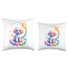 Rainbow Clouds Poodle Poodles Throw Pillow