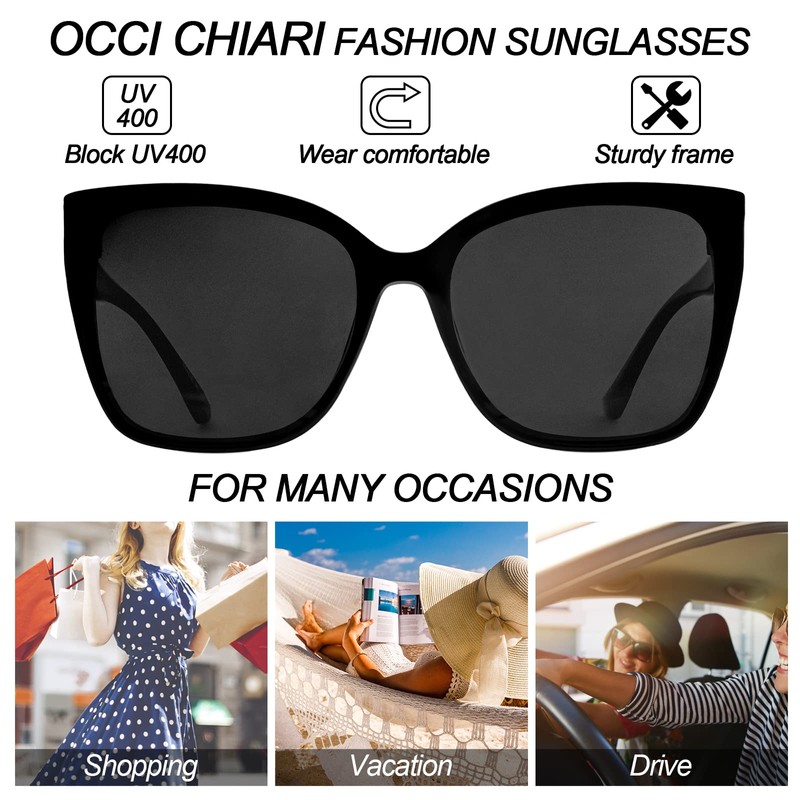 OCCI CHIARI Women's Sunglasses Polarized Outdoor Glasses Fashion Block U