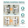 YogePote Keyless 90/180 Degree Sliding Barn Door Lock Latch, White-1PC