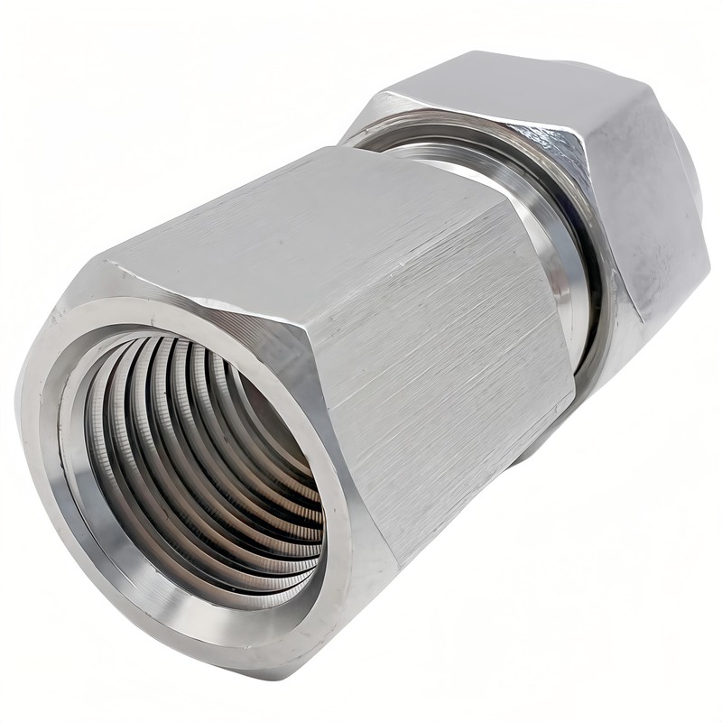 Lophtnix Stainless Steel 304 Compression Coupler Tube Fitting 3/8" OD