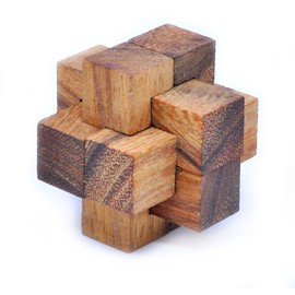 Logica Puzzles Art. Burr Puzzle - 3D Brain Teaser in Fine Wood - Difficulty 4/6 Extreme - Leonardo da Vinci Collection