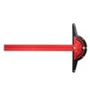 Woodworkers Edge Ruler Aluminum Alloy Red Black Adjustable Angle T