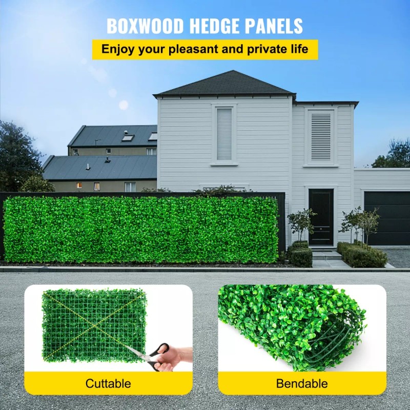 Vevor Muro Verde Follaje Artificial Sintético 4pzs 61x40,6cm