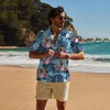 Lussues Nee Chihuahua Hawaiian Shirts for Men,Button Down Beach Casual