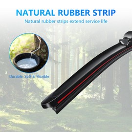 BHock Auto 26" & 16" Replacement Wiper Blades Compatible with Forester 2013-2024, Galvanized Steel to Prevent Rust, OEM Quality All Season Automotive Windshield Wiper Blades (Set of 2)