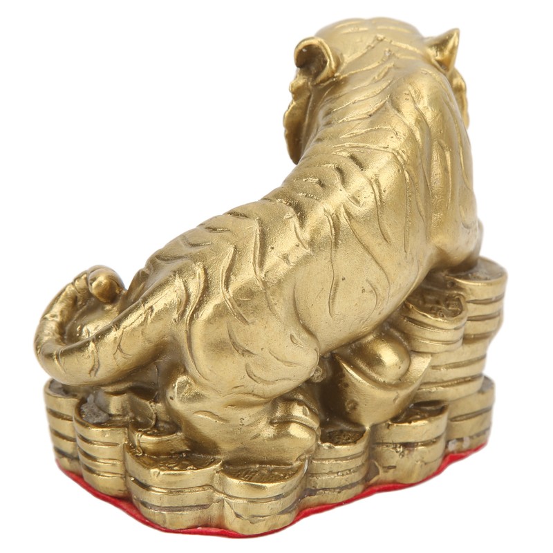 Brass Tiger Statue Sturdy Durable Brass Attract Wealth Fortune Easy