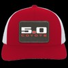 Coyote 5.0 S550 S197 Trucker Snap Back Hat Graphite/White/Rectangle