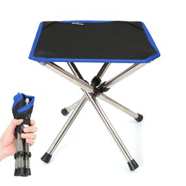 ROCK CLOUD Mini Folding Stool Tripod Lightweight Camping Stool Compact Portable Travel Stool Backpacking Chairs Outdoor for Camp Hiking Picnic Fishing BBQ Hold Up 110 KG