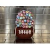 Sweet Sensations Candy Bouquet-Basket Ceramic Football Floral Container With Dum
