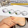 PROSILVER Silver Ring Peridot Ring Celtic Rings for Women Knuckle