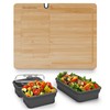TerraStrike Bamboo Cutting Board Set with Knife Sharpener – Thick
