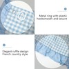 Whaline Gingham Ruffled Shower Curtain 72 x 72 Inch Blue