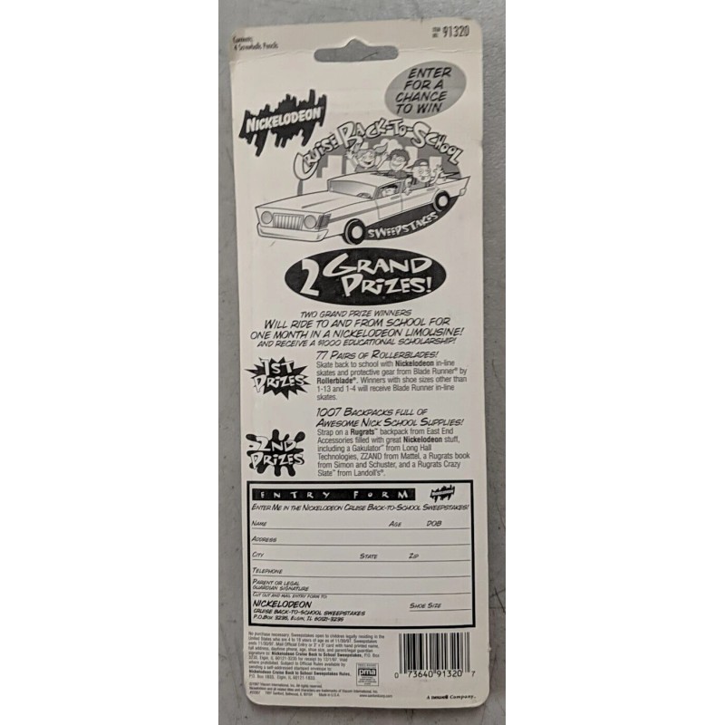 Berol Yikes! Screwballs 4 HB #2 Pencils Nickelodeon Vintage 1990's