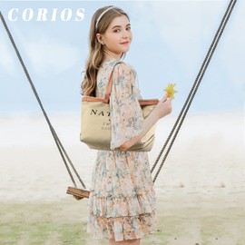 CORIOS Women Tote Bag Canvas Handbag Multi-Pockets Shoulder Bag Large Capacity Top Handle Bag with Zipper Chic Bag Casual College Work Travel Shopping Daily Hobo Bag Khaki