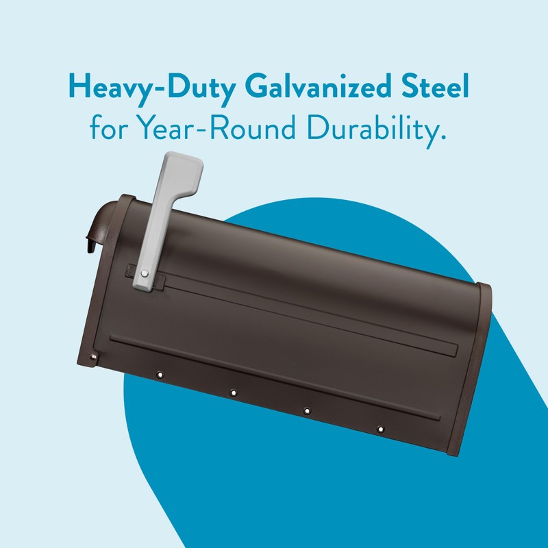 Architectural Mailboxes 8830RZ-10 Winston Post Mount Mailbox, Rubbed Bronze