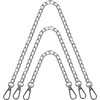Yiaizhuo 3 Pack (16",36",48") Silver Purse Chain Strap Bag Chains