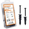 ISPINNER 100pcs #6#8 Self Drilling Plastic Drywall Anchors with Screws, Self Tapping Sheetrock Anchors Hanging and Mounting 50-75lbs(Black)