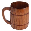 Wooden Beer Mug with Handle 300ml Prevent Scald Carved Drinkware