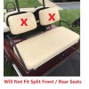 Huskey 2PCS Brown Diamond Golf Cart Seat Cover For Yamaha