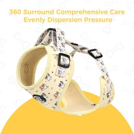 Dog Harness and Lead, Bow Tie Collar Set with Dog Poop Bag Holder and Bandanas, Escape Proof Adjustable Puppy Cat Vest with Soft Mesh Padded, Pet Supplies for Small Medium Dogs Kitten