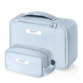 Makeup Bag, 3 Pcs Cosmetic Bags Women Large Travel Makeup Organizer Portable Waterproof Toiletry Bag with Handle for Girls Women